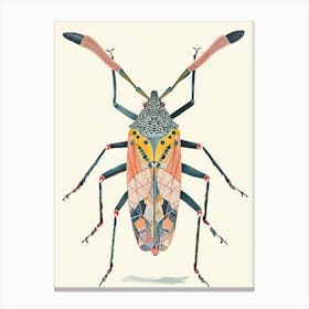 Colourful Insect Illustration Boxelder Bug 2 Canvas Print
