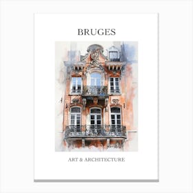 Bruges Travel And Architecture Poster 1 Canvas Print