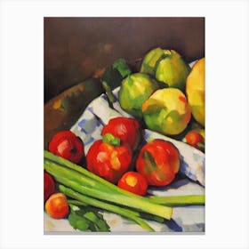 Celery Cezanne Style vegetable Canvas Print