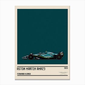 Aston Martin Amr23 Mercedes F1 Aramco Cognizant 7° British Gp 2023 Fernando Alonso Canvas Print