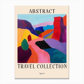 Abstract Travel Collection Poster Cyprus 4 Canvas Print