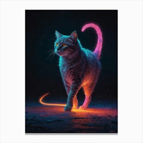 Neon Cat 4 Canvas Print