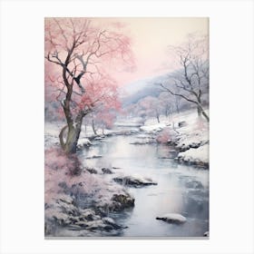 Dreamy Winter Painting Lake District National Park United Kingdom 2 Canvas Print