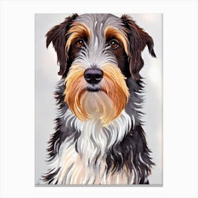 Wirehaired Pointing Griffon Watercolour dog Canvas Print