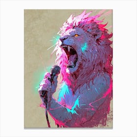 Lion Singing Canvas Print
