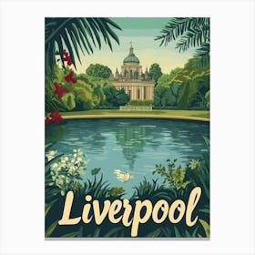 Aihrgdesign A Mid Century Modern Travel Poster For Liverpool Canvas Print