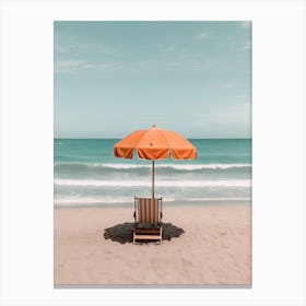Orange And Teal Summer Aesthetich Photography Canvas Print