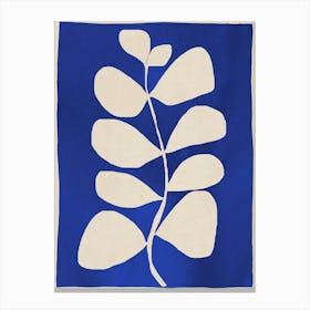 Abstract Minimal Plant 3 2 Cobalt Blue Leinwandbild