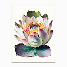 Giant Lotus Decoupage 2 Canvas Print