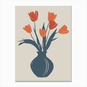 Tulips In A Vase 12 Canvas Print