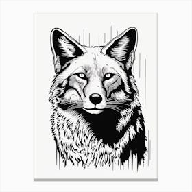 Fox Portrait Illustration 8 Canvas Print