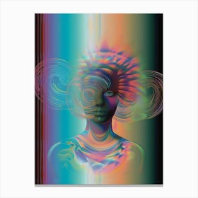 Colorful, portrait, "Dizzy Delight" Canvas Print