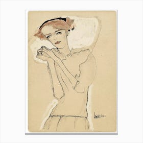 Postcard From The Wiener Werkstätte, Egon Schiele Canvas Print