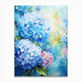 Blue Hydrangeas 3 Canvas Print