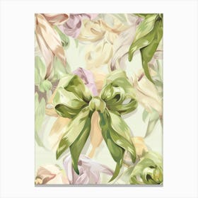 Coquette In Sage 4 Pattern Canvas Print