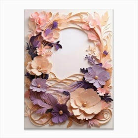 Paper Flower Frame 2 Canvas Print