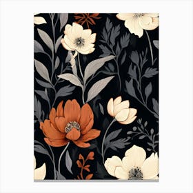 Vintage Floral Pattern Design Canvas Print