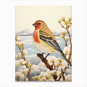 Bird Illustration Finch 3 Canvas Print