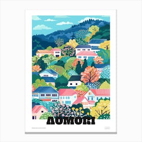 Aomori Japan 1 Colourful Travel Poster Canvas Print