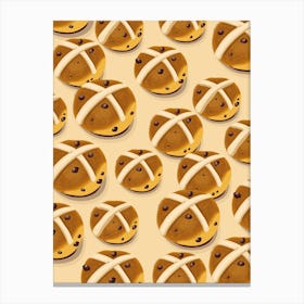 Hot Cross Bun pattern Canvas Print