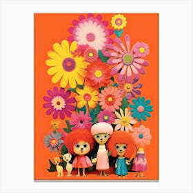 Flower Power Kitsch 7 Canvas Print