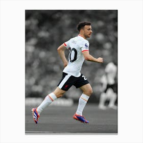 Diogo Jota Of Liverpool Vintage Canvas Print