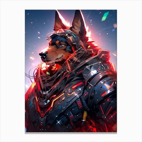 Futuristic Wolf 2 Canvas Print