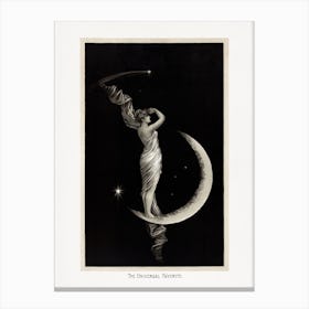 Moon And Star Canvas Print