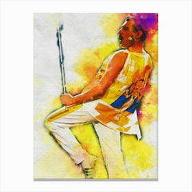 Smudge Of Portrait Freddie Mercury Canvas Print