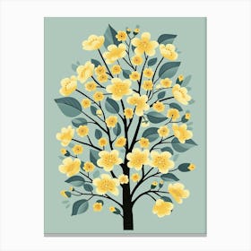 Linden Tree Flat Illustration 1 Canvas Print