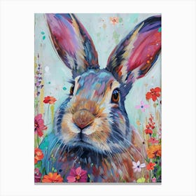 Lion Head Rabbit Painting 3 Canvas Print