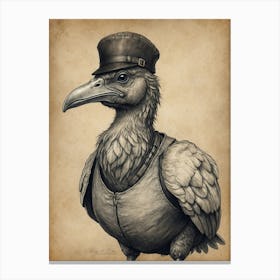 Steampunk Vulture Canvas Print