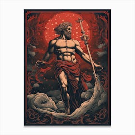  An Illustration Of Poseidon Neo Classicism 4 Canvas Print