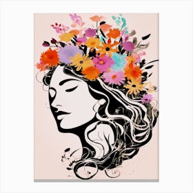 Flower Crown Canvas Print