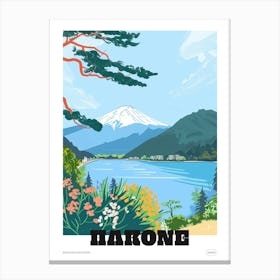 Hakone Japan 1 Colourful Travel Poster Canvas Print