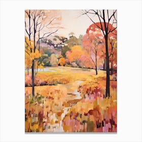 Autumn City Park Painting Royal Park Kyoto Japan 3 Canvas Print