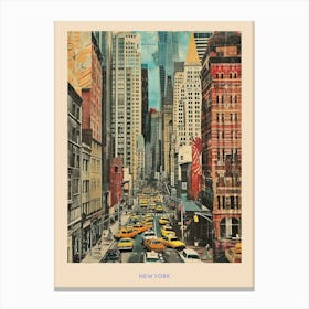 Kitsch New York Poster 2 Canvas Print