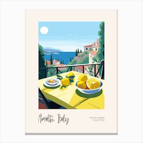 Amalfi, Italy Lemons 8 Italian Summer Collection Canvas Print