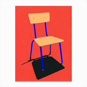 School Chair Canvas Print