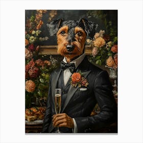 Airedale Whimsy 4 Canvas Print