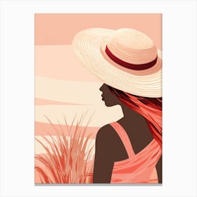 Woman In A Hat 18 Canvas Print