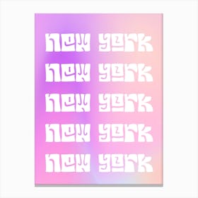New York Poster Pastel Canvas Print