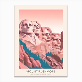 Mount Rushmore South Dakota United States Travel Poster Canvas Print