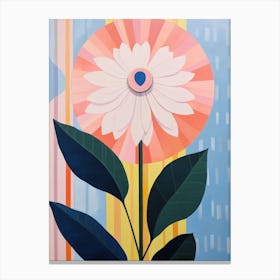 Daisy 2 Hilma Af Klint Inspired Pastel Flower Painting Canvas Print
