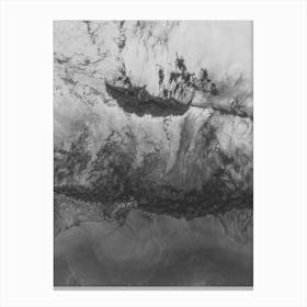 Grey White Abstract Canvas Print