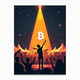 Bitcoin At A Concert Canvas Print