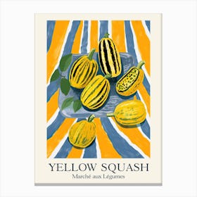 Marche Aux Legumes Yellow Squash Summer Illustration 4 Canvas Print