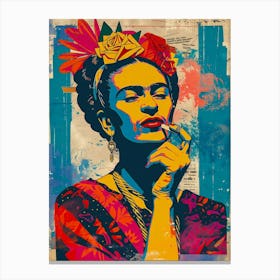 Frida Kahlo Vintage Poster 4 Canvas Print