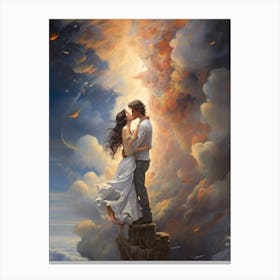 Kissing In The Sky Canvas Print