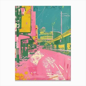 Tohoku Region Japan Duotone Silkscreen 2 Canvas Print